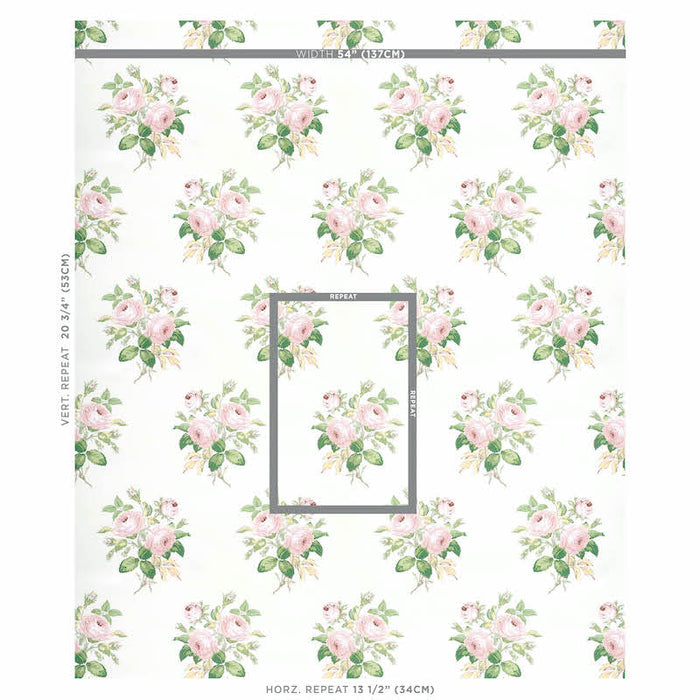 Schumacher Loudon Rose Blush Wallpaper 5012031