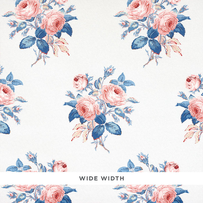 Schumacher Loudon Rose Rose & Blue Wallpaper 5012032