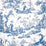 Schumacher Shengyou Toile Blue Wallpaper 5012052