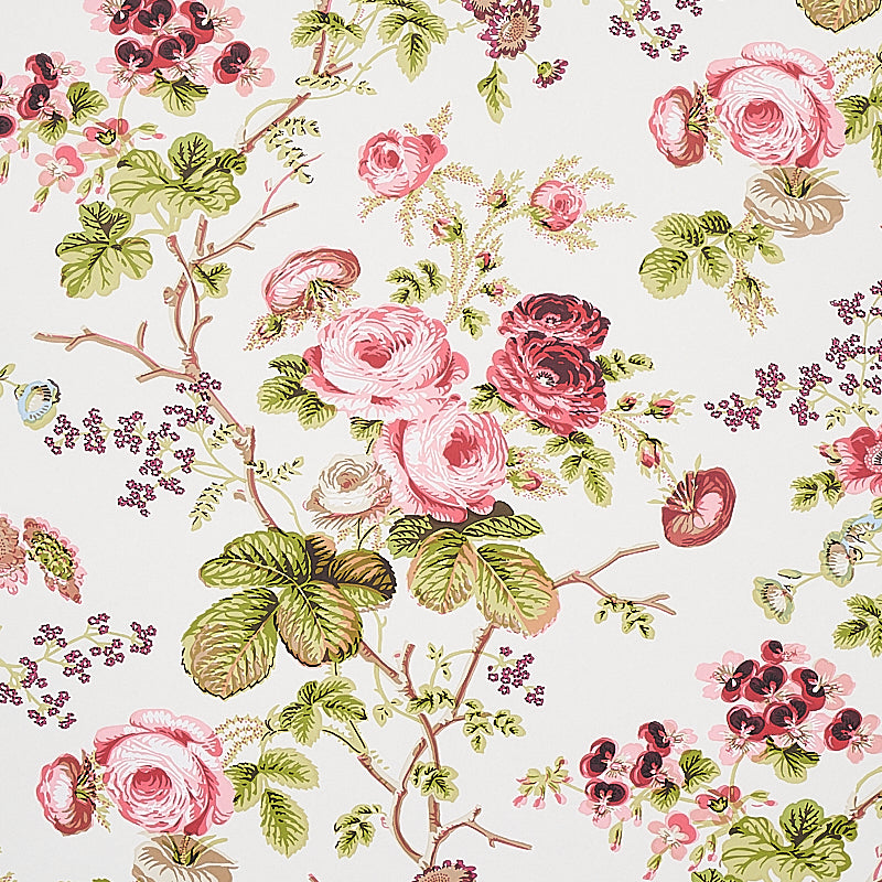 Schumacher Salisbury Garnet Wallpaper 5012061