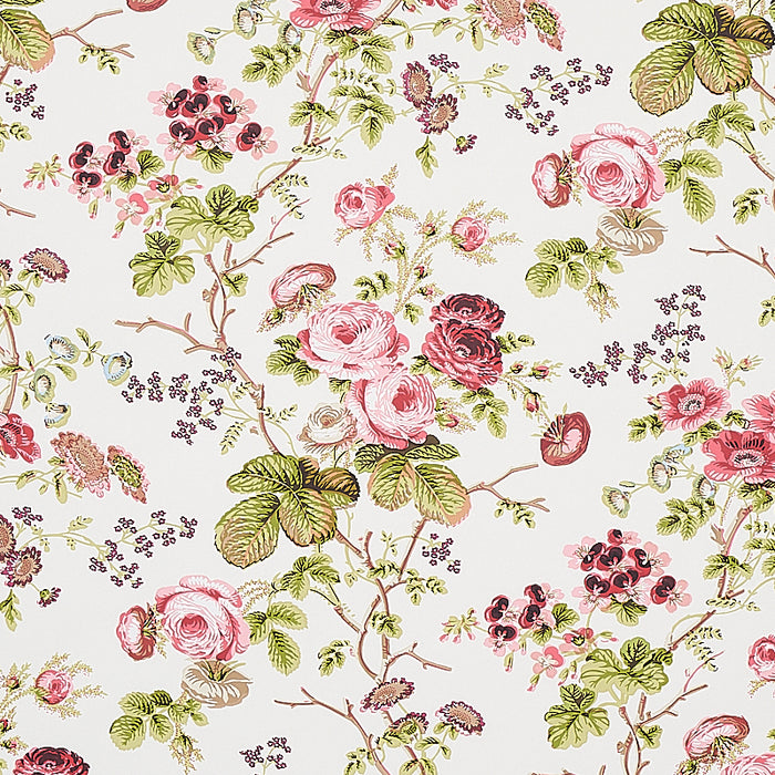 Schumacher Salisbury Garnet Wallpaper 5012061