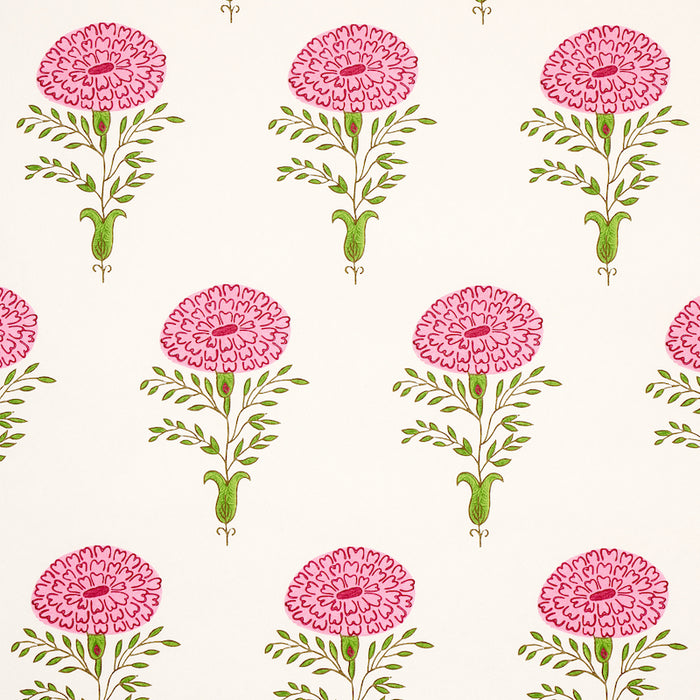 Schumacher Marigold Pink Wallpaper 5012070