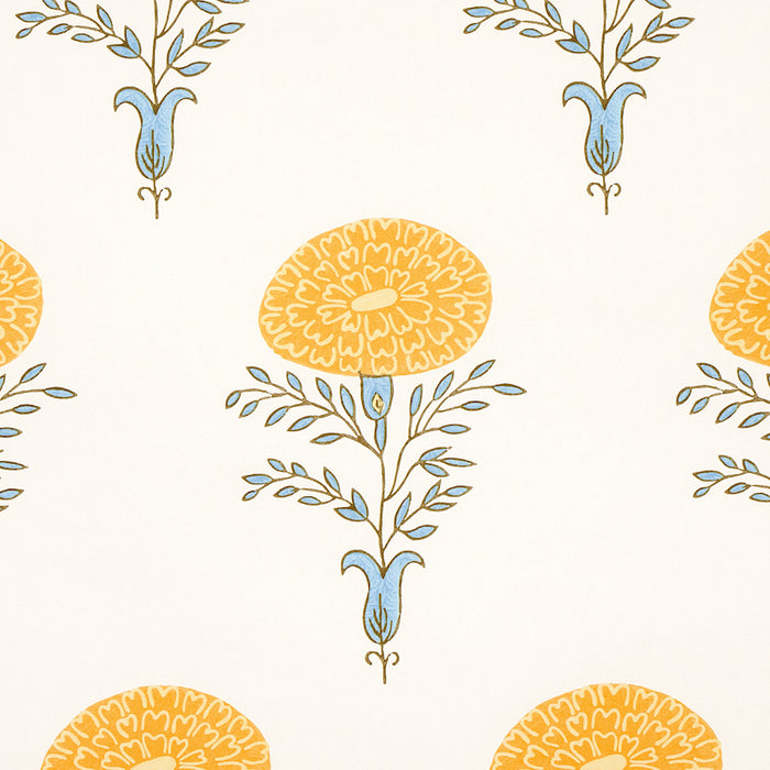 Schumacher Marigold Yellow Wallpaper 5012071