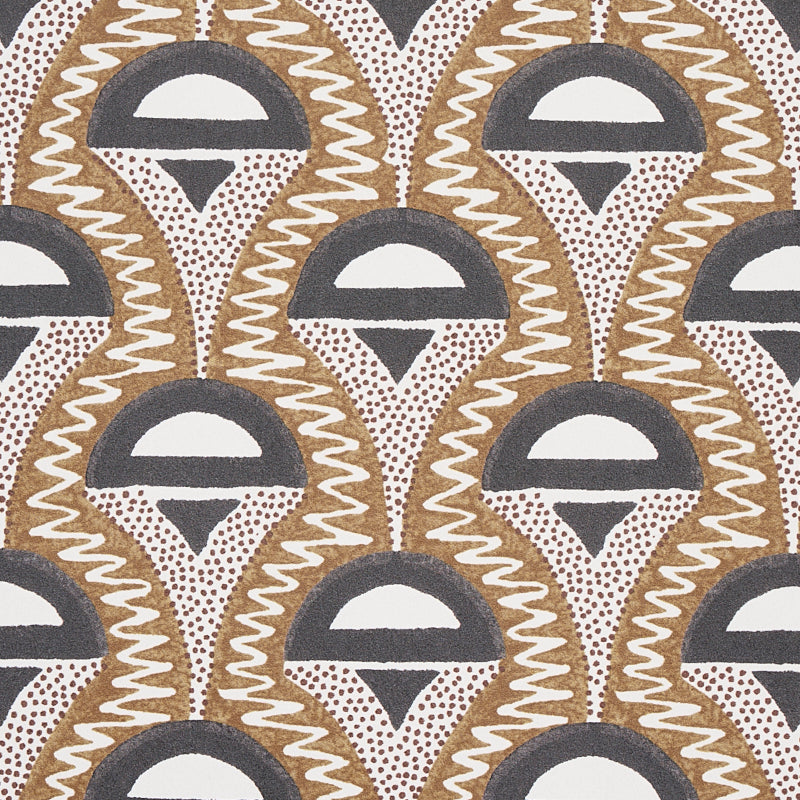 Schumacher Abelino Camel & Black Wallpaper 5012080