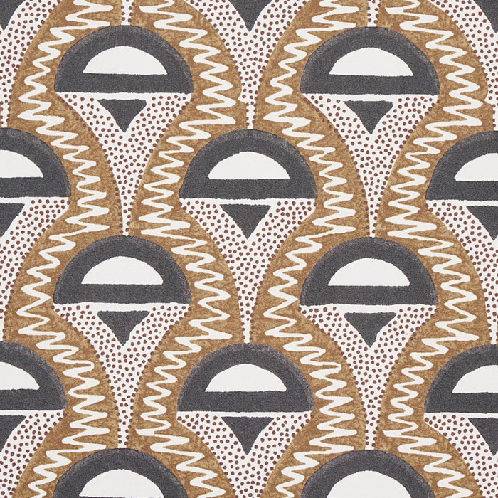 Schumacher Abelino Camel & Black Wallpaper 5012080