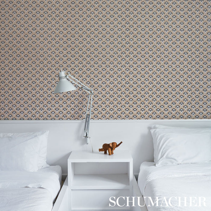 Schumacher Abelino Camel & Black Wallpaper 5012080