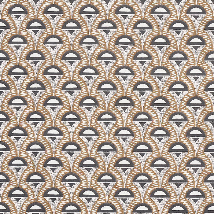 Schumacher Abelino Camel & Black Wallpaper 5012080