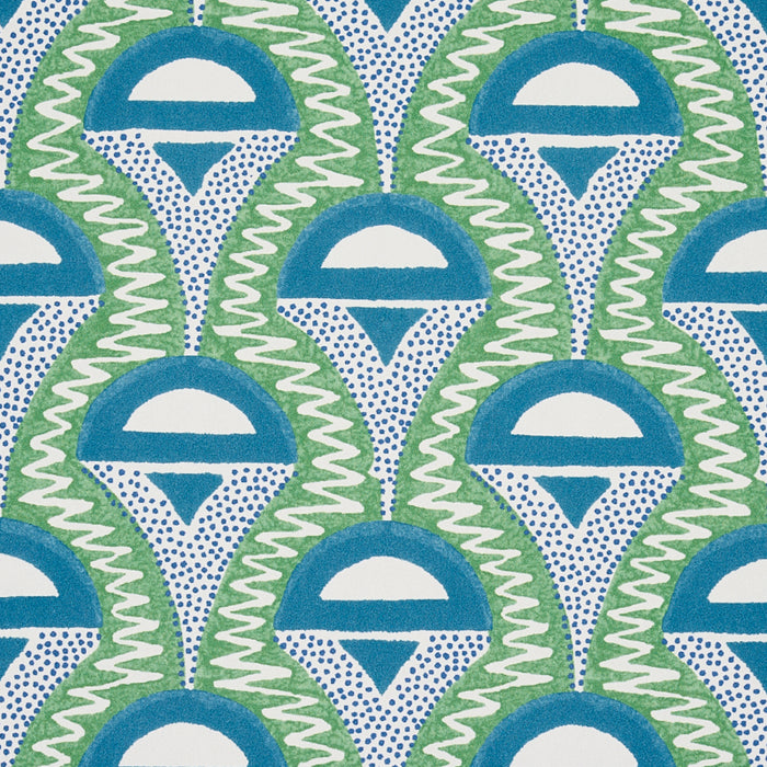 Schumacher Abelino Green & Peacock Wallpaper 5012082