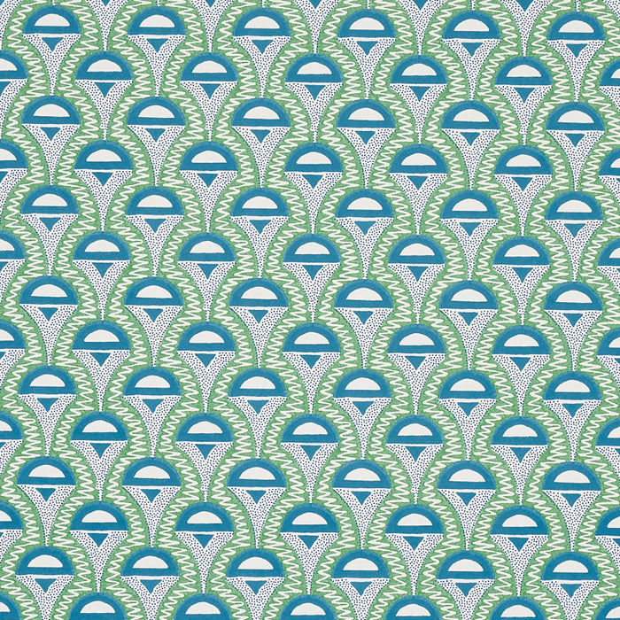 Schumacher Abelino Green & Peacock Wallpaper 5012082