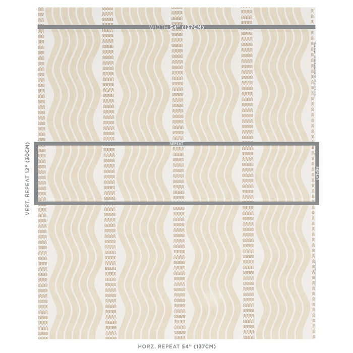 Schumacher Sina Stripe Sand Wallpaper 5012121