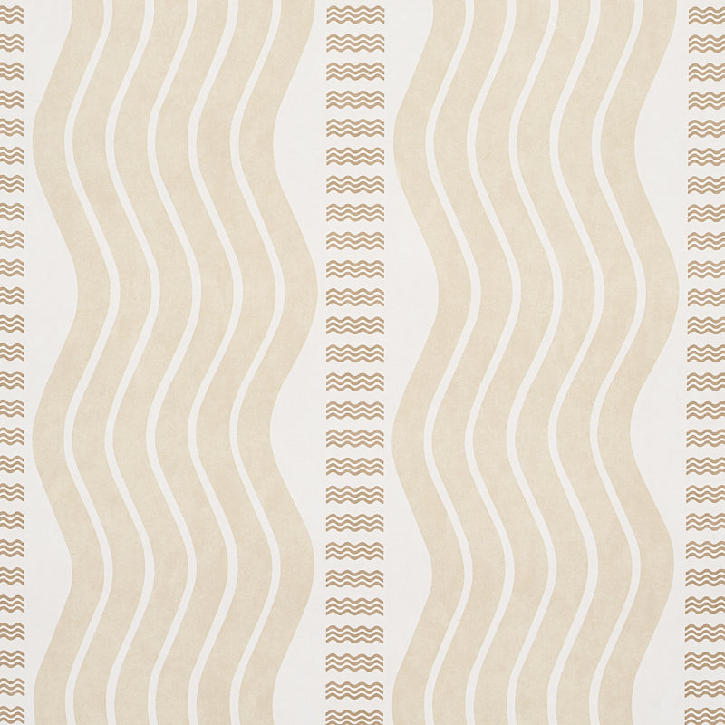 Schumacher Sina Stripe Sand Wallpaper 5012121