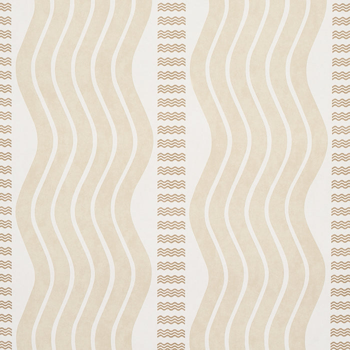 Schumacher Sina Stripe Sand Wallpaper 5012121