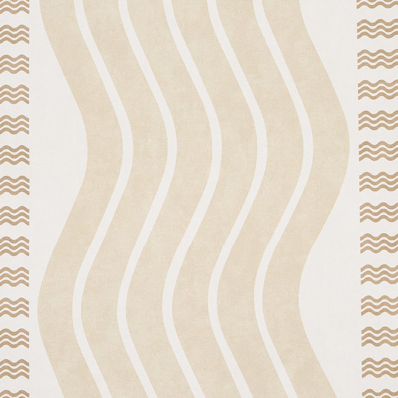 Schumacher Sina Stripe Sand Wallpaper 5012121