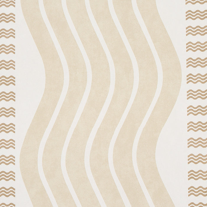 Schumacher Sina Stripe Sand Wallpaper 5012121