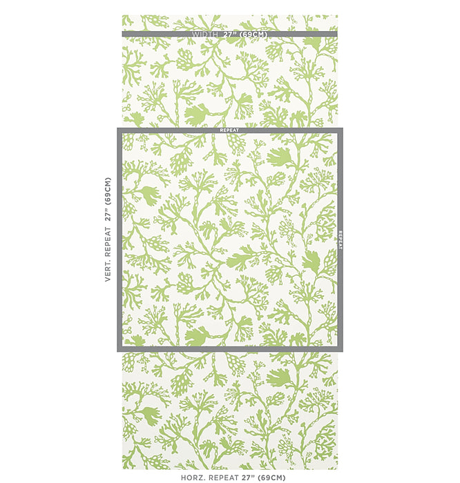 Schumacher Anthoza Green Wallpaper 5012131