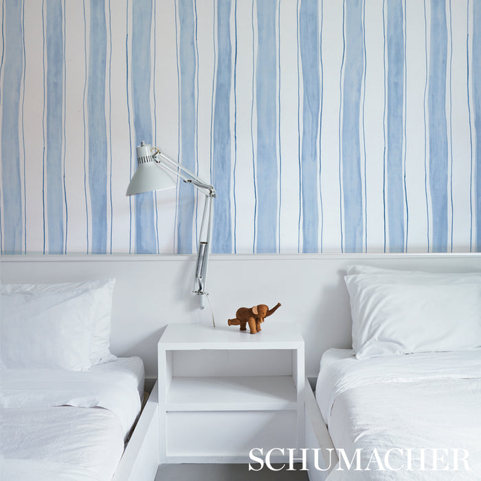 Schumacher Tracing Stripes Sky Wallpaper 5012170