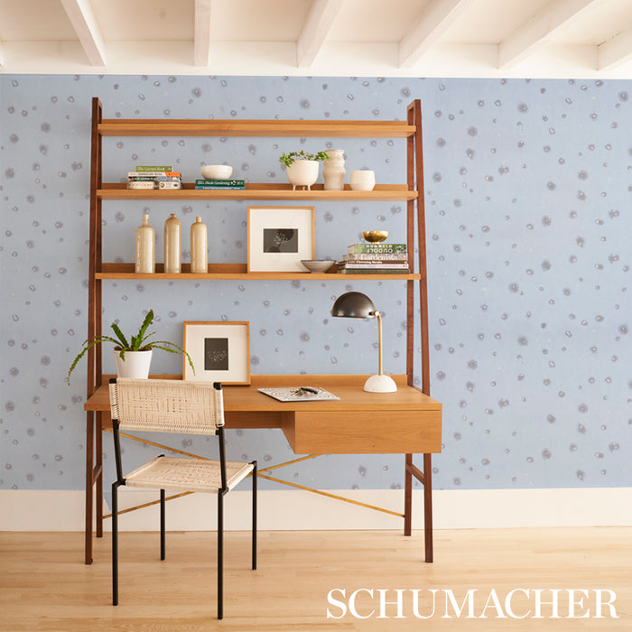 Schumacher Stellar Blue Wallpaper 5012192