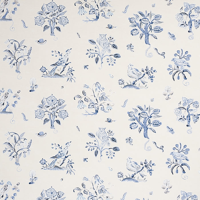 Schumacher Magical Menagerie Blues Wallpaper 5012212