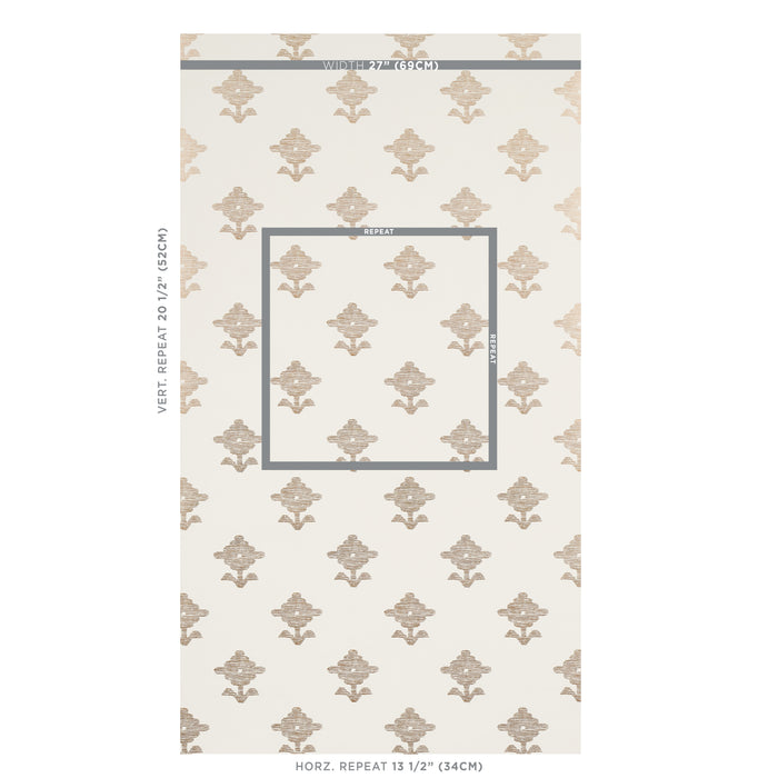 Schumacher Rubia Ivory Wallpaper 5012221