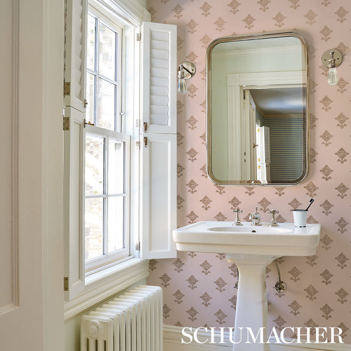 Schumacher Rubia Blush Wallpaper 5012222