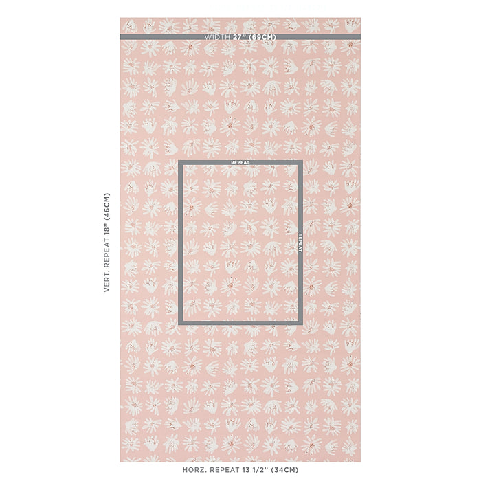 Schumacher Meadow Rock Blush Wallpaper 5012230