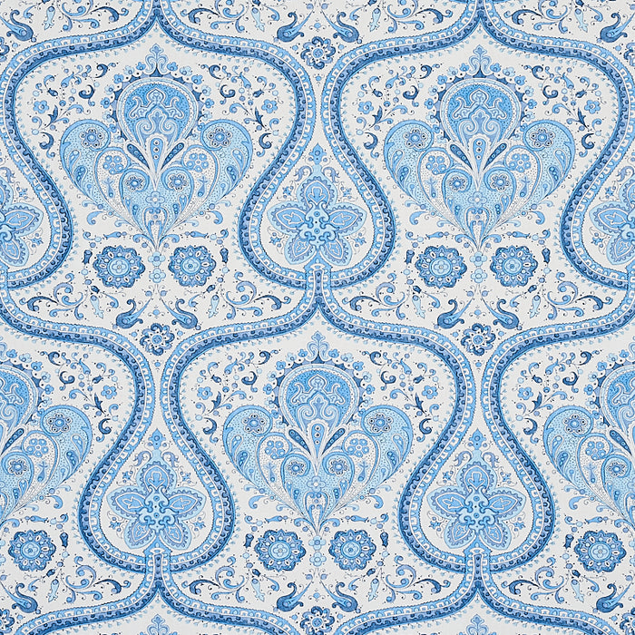 Schumacher Paisley Court Blue Wallpaper 5012270