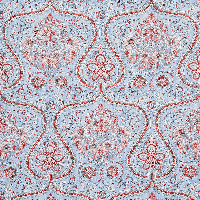 Schumacher Paisley Court Chambray Wallpaper 5012271