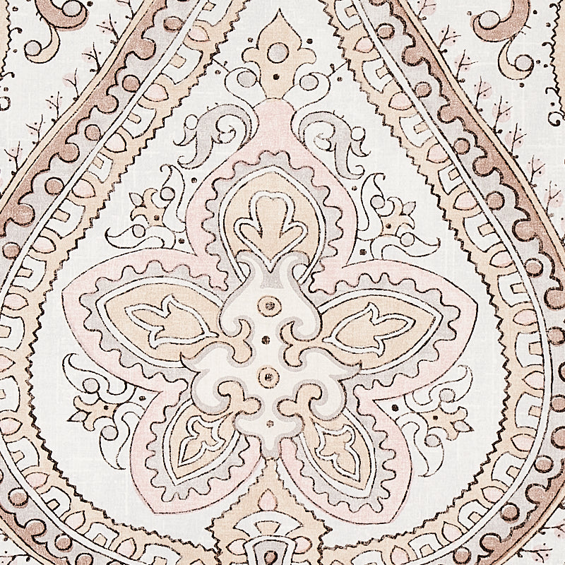 Schumacher Paisley Court Sand Wallpaper 5012272