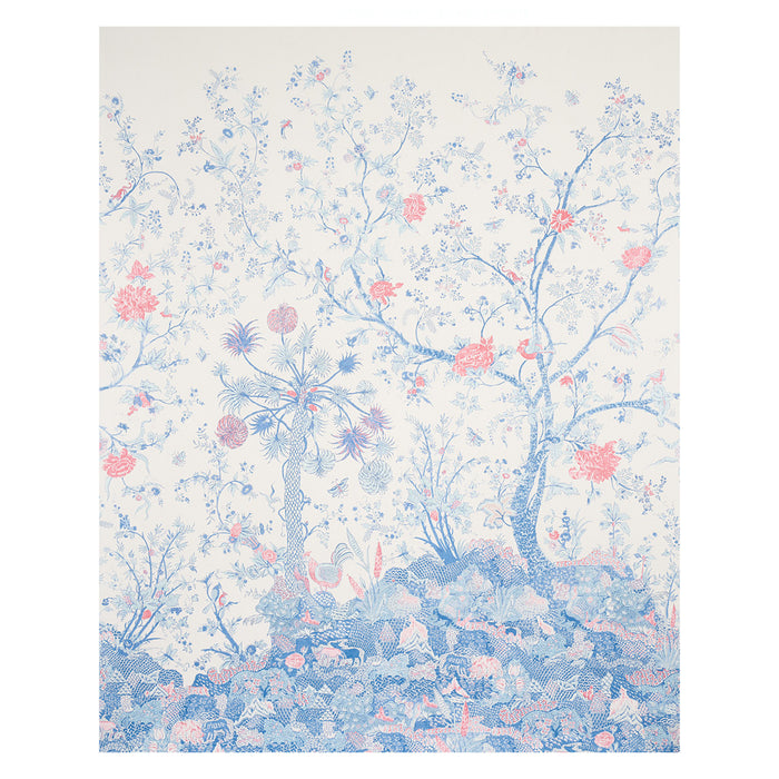 Schumacher Amaltas Panel Set Blue & Red Wallpaper 5012330