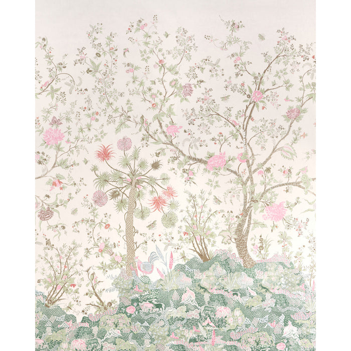 Schumacher Amaltas Panel Set Green & Pink Wallpaper 5012333