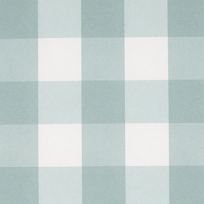 Schumacher Willa Check Small Seaglass Wallpaper 5012366