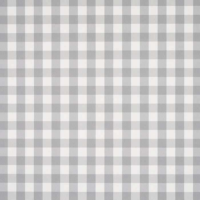 Schumacher Willa Check Small Grey Wallpaper 5012367