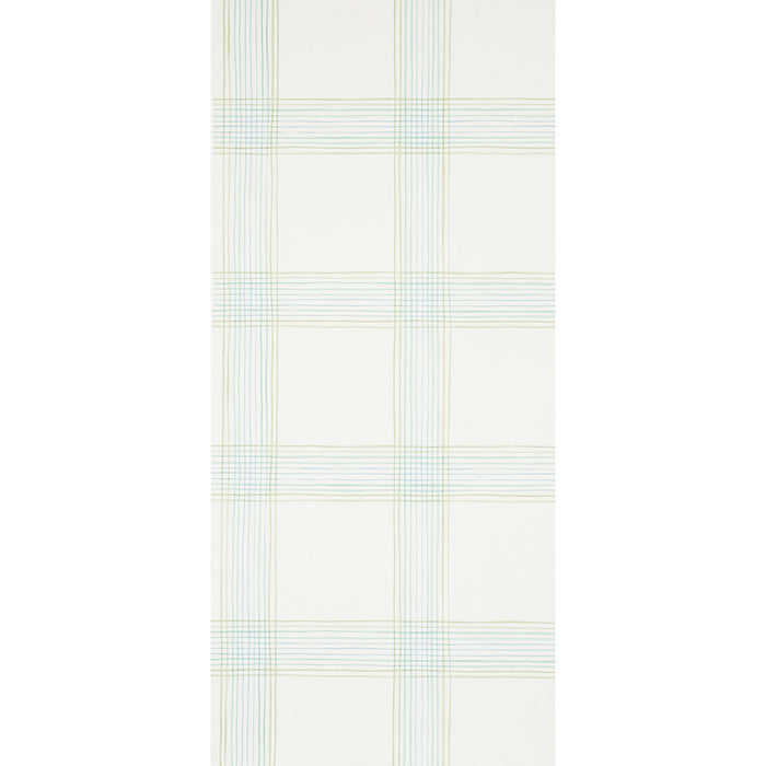 Schumacher Minerva Plaid Peacock Wallpaper 5012370