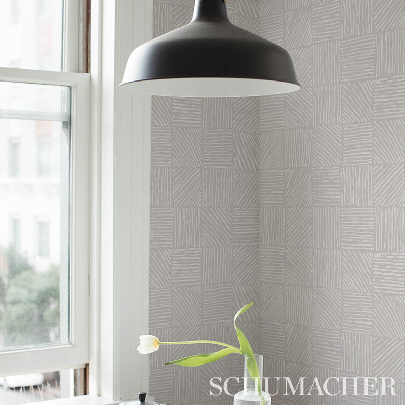 Schumacher Katama Ivory On Stone Wallpaper 5012420