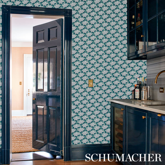 Schumacher Gotham Swing Sage Wallpaper 5012531