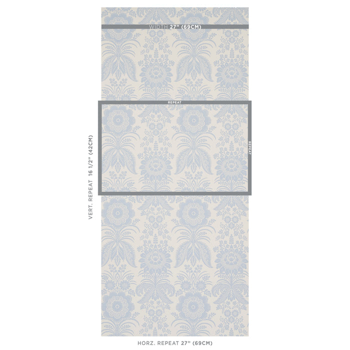 Schumacher Greta Ivory Wallpaper 5012720