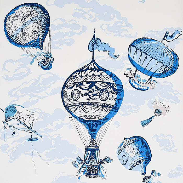 Schumacher Balloons Blue Wallpaper 5012790