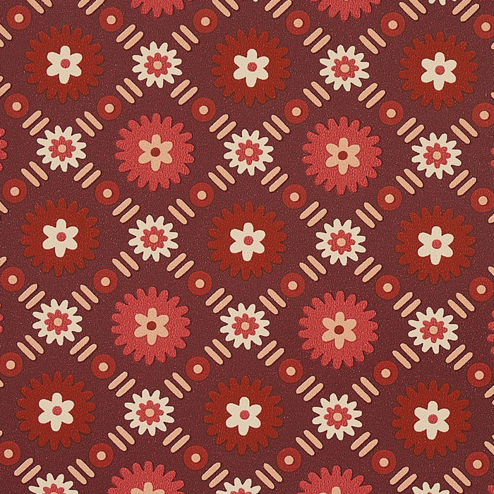 Schumacher Larissa Burgundy Wallpaper 5012842