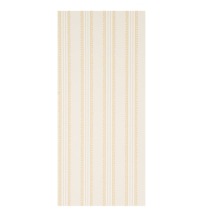 Schumacher Etruscan Stripe Ivory & Ochre Wallpaper 5012851