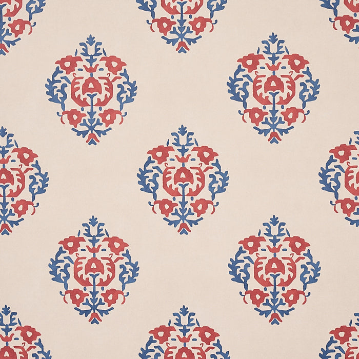 Schumacher Constantine Red & Blue Wallpaper 5012882