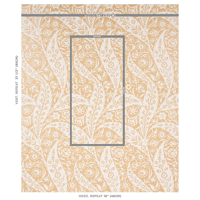 Schumacher Saz Paisley Ochre Wallpaper 5012900