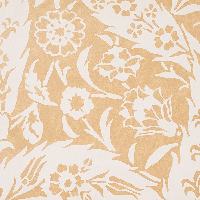 Schumacher Saz Paisley Ochre Wallpaper 5012900