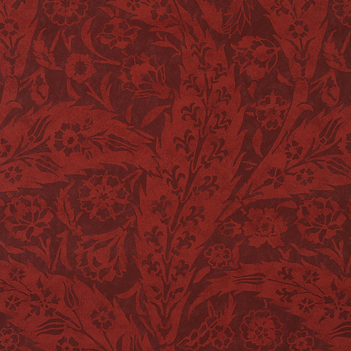 Schumacher Saz Paisley Burgundy Wallpaper 5012902