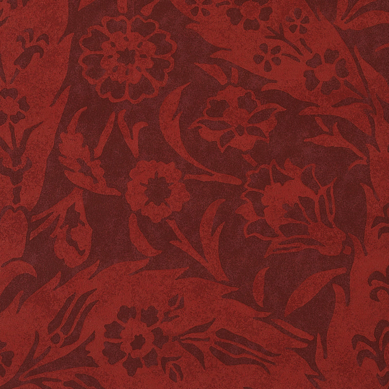 Schumacher Saz Paisley Burgundy Wallpaper 5012902