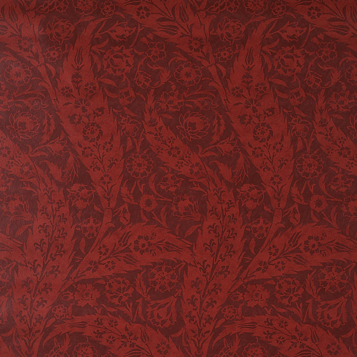 Schumacher Saz Paisley Burgundy Wallpaper 5012902