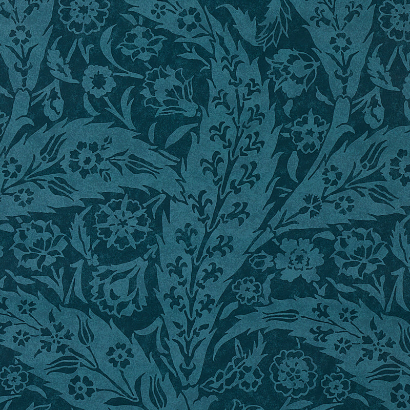 Schumacher Saz Paisley Peacock Wallpaper 5012903