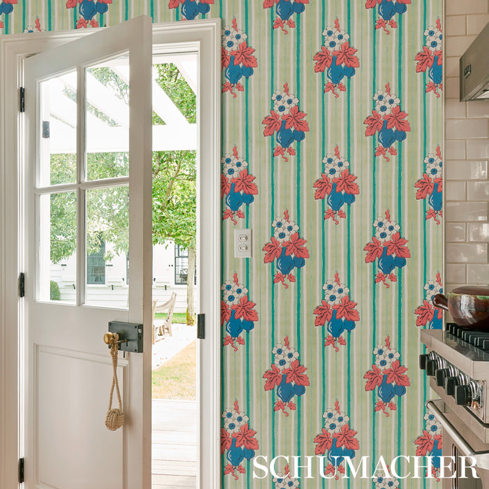 Schumacher Turnip Mint Wallpaper 5012910