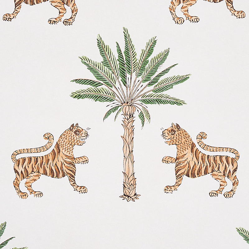 Schumacher Tiger Palm Crimson Wallpaper 5012922