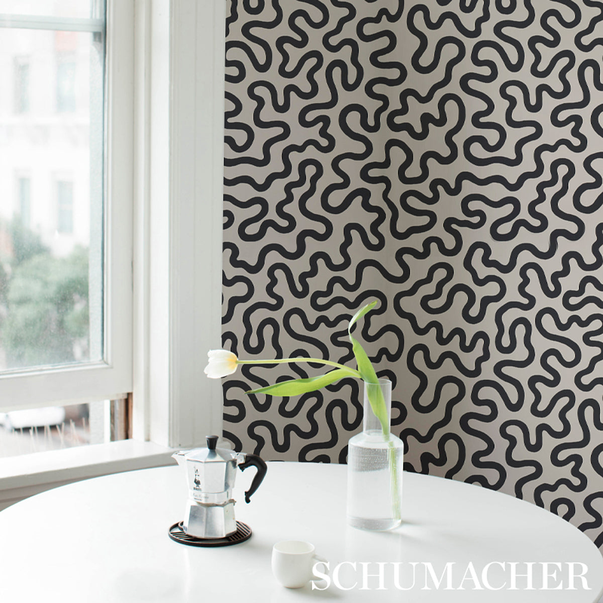 Schumacher Riley Soft Black Wallpaper 5012930