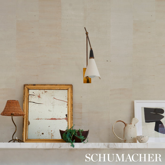 Schumacher Sano Mosaic White Wallpaper 5012950